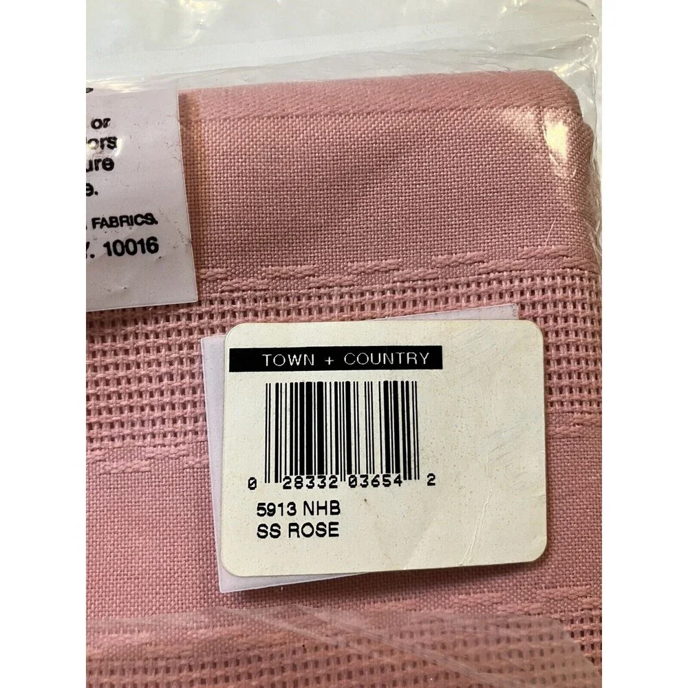 Vintage Mid Century Rose Pink Satin 4pc Dinner Napkins VISA Town & Country NOS